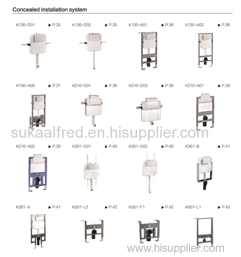 Concealed cistern / Tank / Same-floor drainage system