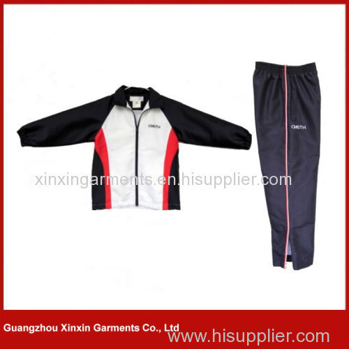 Custom design cheap polyester sports training tracksuits manfacturer