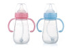 Newborn Silicone Baby Feeding Bottle 5 Oz / 6 Oz with Straw and Handle