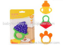 Silicone baby teethers with PP handle