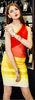 Back Zipper Orange Ombre One Shoulder Bandage Dress Mini For Women