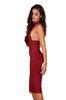 Hollow Out Halter Strapless Dress Red Strapless Bodycon Dress Anti - Static