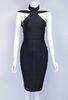 Beautiful Hang Neck Halter Bandage Dress OEM / ODM Available