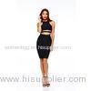 Hollow Out Two Piece Bodycon Skirt Set For Celebrity Breathable