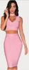 Breathable Fabric 2 Piece Bodycon Outfit For Party Anti - Static