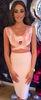 Autumn Beige Two Piece Bandage Dress Pink Hollow Out for lady