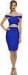 Blue Color Off Shoulder Bandage Dress Two Piece For Evening Party