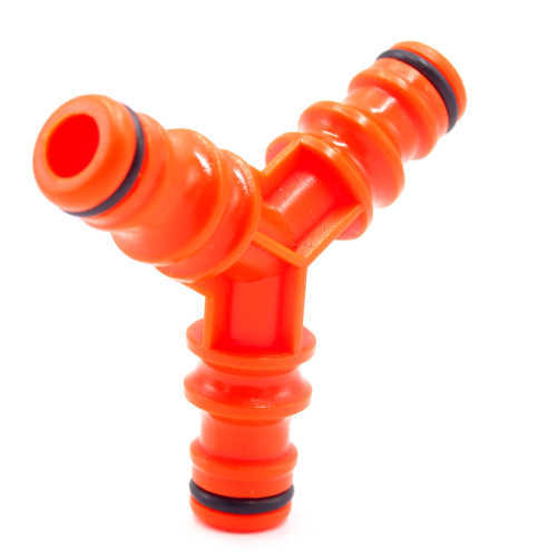 Plastic 3 way garden hose connector