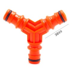 Plastic 3 way garden hose connector