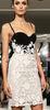Custom Dry Cleaning Strap Bandage Dress Black And White For Adults