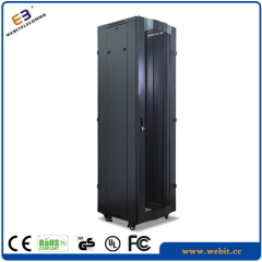 floor standing network cabinet with curved mesh door