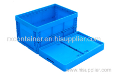 Plastic storage folding box for industry use