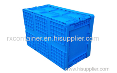 Plastic storage folding box for industry use