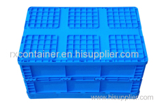 Plastic storage folding box for industry use