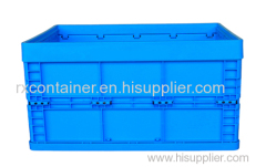 Plastic storage folding box for industry use