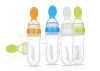 3 Oz Silicone Baby Bottle Spoon Soft Feeding Bottle With Spoon 0% BPA