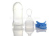 3 Oz Silicone Baby Bottle Spoon Soft Feeding Bottle With Spoon 0% BPA