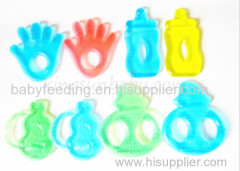 BPA Free Water Filled Silicone Baby Teether Different Shapes Soft Teething Toy ODM / OEM