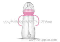 6oz Wide Neck Silicone Baby Feeding Bottle BPA Free with Soft Nipple