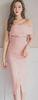 Anti - Static One Shoulder Bandage Dress Pink For Party / Club / Celebrity