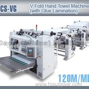 TZ-CS-VG V Fold Paper Hand Towel Manufacturing Machines With Glue Lamination