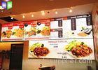 Restaurant Curved Menu Boxes Lighted Menu Board Environmental Protection