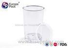 ISO9001 Clear Plastic Disposable Cups With Lids Custom Logo Printed
