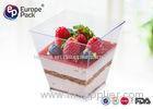 Dessert Plastic Shot Glasses 200Ml Ps Material Square Container For Dessert