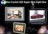 Crystal LED Backlit Display Frame LED Panel Light Box For Hotel Decorative