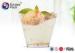 Unbreakable Square Disposable Clear Plastic Cups 58Ml Ps Eco Friendly