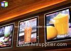 Fast Food A2 Slim LED Illuminated Menu Boards Crystal Lightbox Wall Mounted