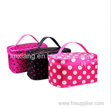 Ladies fabric cosmetic handbag case
