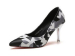 Ladies pstchwork pointy toe high heel dress shoes