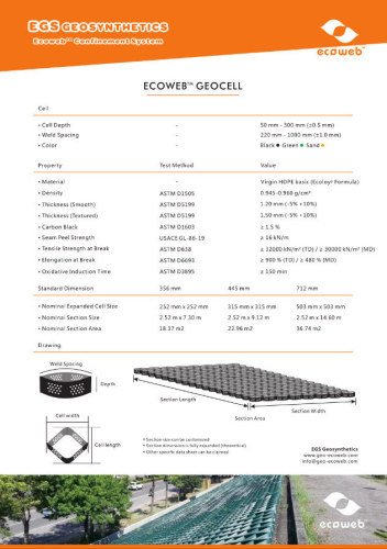 HDPE Ecoweb Geocell for Load Support
