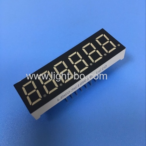 Super Bright Red 6 -digit 0.36  anode 7-segment led display for instrument panel