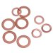 110pcs Copper Flat Ring Washers Gaskets Assortment Kit