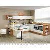 Modern White Stainless Steel Kitchen Cupboards Laminate Covering With Aluminum Handle