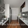 Custom U Shapesd Kitchen Cabinets Laminate Finish With Soft Closing Slider Basket