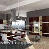 Villa Project Rosewood Veneer Modular Kitchen Cabinets Artificial Stone Countertop