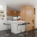 Lacquer Finish Painted Wood Veneer Kitchen Cabinets 3d Drawings Contemporary Style