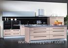 Flat Pack Acrylic Stone Modular PVC Kitchen Cabinets Aluminum Frame With Glass Doors
