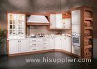 Italian Design PVC / Thermofoil Modular Kitchen Cabinets With Marble Countertops Custom