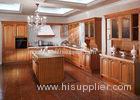 Island Birch Wood Venner Kitchen Cabinets With Quartz Countertops Waterproof