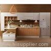 Painting White Solid Wood Kitchen Cabinets With Wood Color Melamine Kithcen Doors