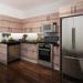 Wood Grain Melamine Modern Kitchen Cabinets With Soft Closing Drawers And Hinges