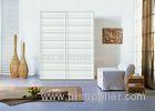 Small Real Wood White Double Wardrobe With Sliding Doors For Hotel / Home / Apartment