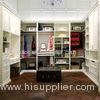 PVC Finish White Walk In Closet / Wardrobe Traditional Design With Fuctional Accessories