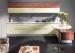 Hinged Panel Matt White PVC Kitchen Cabinets With Marble Countertops And Slider Basket