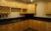 Antique Maple Wall Mounted Thermofoil Kitchen Cabinets With Marble Countertops