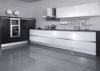 Melamine Black And White Kitchen Cupboards / Cabinets Stainless Steel Commercial